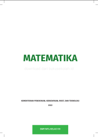 Image of Matematika untuk SMP-MTS kelas 8 Kurikulum Merdeka